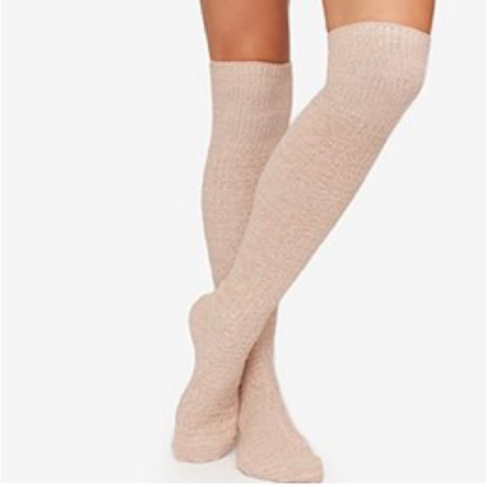 Pudus Over-the-Knee Socks - Heathered Taupe - NWT